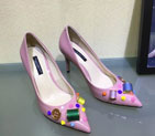 2016 Latest Dolce&Gabbana Patent leather high-heeled shoes with Heel Height 8.5cm DGW0013