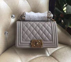2016 Le Boy Chanel Flap Shoulder Bag Original Caviar Leather A67085 Grey Bronze A67085