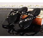 2016 Louis vitton women slippers in Paint leather with rivet SW0341