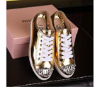 2016 Miu Miu women shoes in Cowhide leather with diamond BMS0099