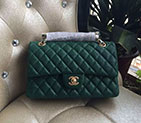 2016 New Chanel Classic Flap Bag 1112 Green Original leather Gold