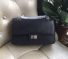 2016 New Chanel Original Calfskin Leather and Canvas Classic Flap Bag A79508 Black with Polished A79508