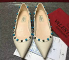 2016 New Valentino women Flat shoes in Litchi stripes leather