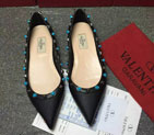 2016 New Valentino women Flat shoes in Litchi stripes leather