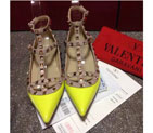 2016 Valentino women Flat shoes in patent leather with Rivet VN0094