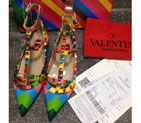 2016 Valentino women Flat shoes in sheepskin leather with Rivet VN0171