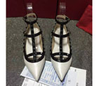 2016 Valentino women Flat shoes in sheepskin leather with Rivet VN0136