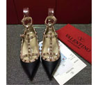 2016 Valentino women Flat shoes in sheepskin leather with Rivet VN0116