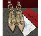 2016 Valentino women Flat shoes in sheepskin leather with Rivet VN0120