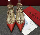 2016 Valentino women Flat shoes in sheepskin leather with Rivet VN0117