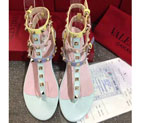 2016 Valentino women flats shoes with rivet VN0337
