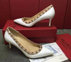 2016 Valentino women shoes in sheepskin leather with Rivet 6.5cm VN0241