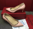 2016 Valentino women shoes in sheepskin leather with Rivet 6.5cm VN0240