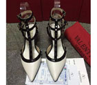 2016 Valentino women shoes in sheepskin leather with Rivet Heel Height 6.5cm VN0140