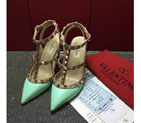 2016 Valentino women shoes in sheepskin leather with Rivet Heel Height 9.5cm VN0126