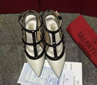 2016 Valentino women shoes in sheepskin leather with Rivet Heel Height 9.5cm VN0138