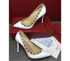 2016 Valentino women shoes in sheepskin leather with Rivet Heel Height 9.5cm VN0185