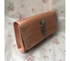 2016 YSL Classic Monogramme Clutch Croco 311212 Gold 311212