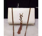 2016 YSL shoulder bag 311248 White with Bronze 311248