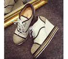 2016 chanle wedge heel shoes in denim CHW0926