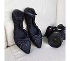 2016 chanle women Dancing shoes in Sheepskin leather CHW1158