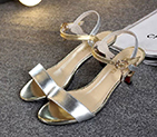 2016 chanle women Sandals in Calfskin leather with Heel Height 6cm CHW1133
