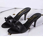 2016 chanle women Slippers in Sheepskin leather with Heel Height 8cm CHW1119