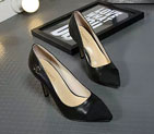 2016 chanle women shoes in Calfskin leather Heel Height 9cm CHW1048