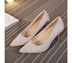 2016 chanle women shoes in flannel with pearl CHW1178