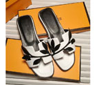 2016 hermes new arrivals women Slippers in Calfskin leather