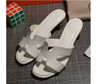 2016 hermes new arrivals women Slippers in Calfskin leather