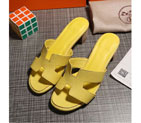 2016 hermes new arrivals women Slippers in Calfskin leather