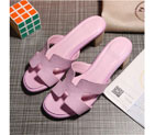 2016 hermes new arrivals women Slippers in Calfskin leather