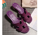2016 hermes new arrivals women Slippers in Calfskin leather