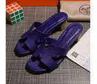 2016 hermes new arrivals women Slippers in Calfskin leather