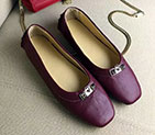 2016 hermes women shoes in Calfskin leather