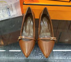 2016 hermes women shoes in calfskin leather 5CM