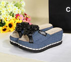 2016 new arrivals chanle Slippers in denim CHW0985