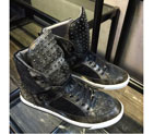 2016 versace men Lace-up sneaker with rivet VSM0029