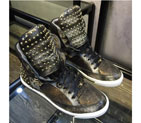 2016 versace men Lace-up sneaker with rivet VSM0028