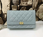 2017 Boy Chanel WOC mini Flap Bag Original Caviar leather A80287 Gold Hardware A80287