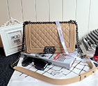 2017 Chanel Boy Flap Shoulder Bag Lambskin Leather A67086 Apricot