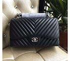 2017 Chanel Classic Flap Bag Black Original Leather 1112 Silver hardware 1112
