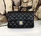 2017 Chanel Classic Flap Bags Original Calfskin leather 1116 in Black with Gold
