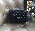 2017 Chanel Classic Flap Bags Original Patent leather 1116 in Royalblue with Silver