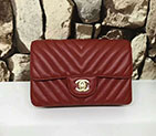 2017 Chanel Classic Mini Flap Bags Original leather A1116 in Red A1116