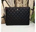 2017 Chanel Clutch Original Caviar Leather A84025 Black Gold A84025