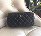 2017 Chanel Double zipper Small bag Original Sheepskin Leather A82527 Silver A82527
