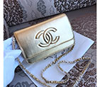 2017 Chanel Flap Shoulder Bag Gold Sheepskin Leather A33817 Gold A33817