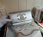 2017 Chanel Flap Shoulder Bag Silver Sheepskin Leather A33817 Silver A33817